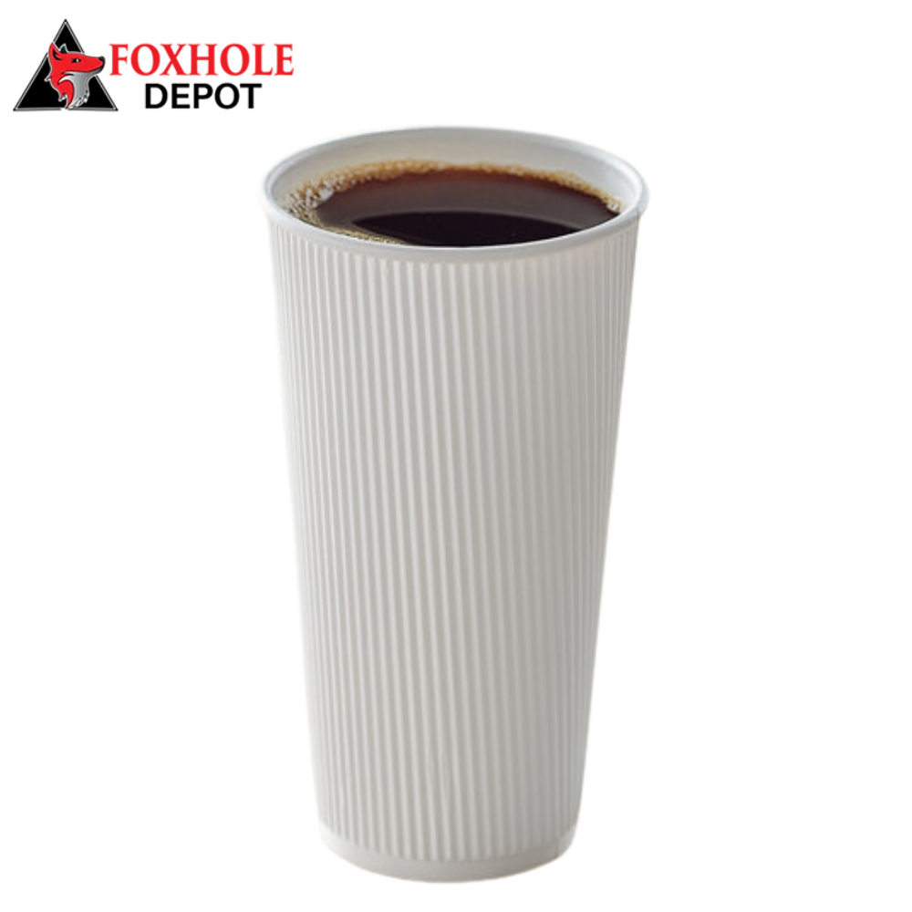 Choice 20 oz. Double Wall Ripple White Paper Hot Cup - 500/Case