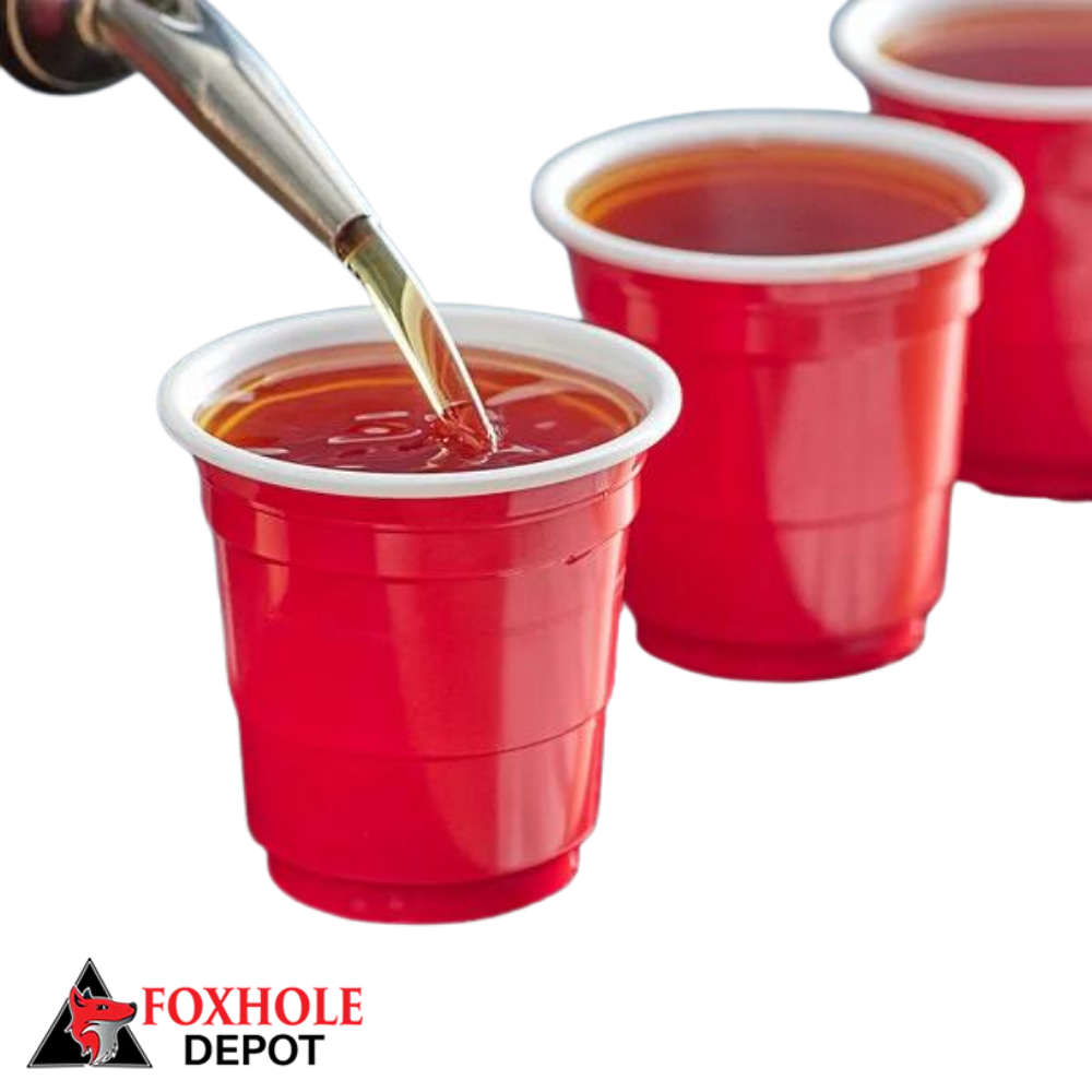 Choice 2 oz. Red Plastic Shot Cup - 1000/Case